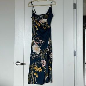 Floral silk dress